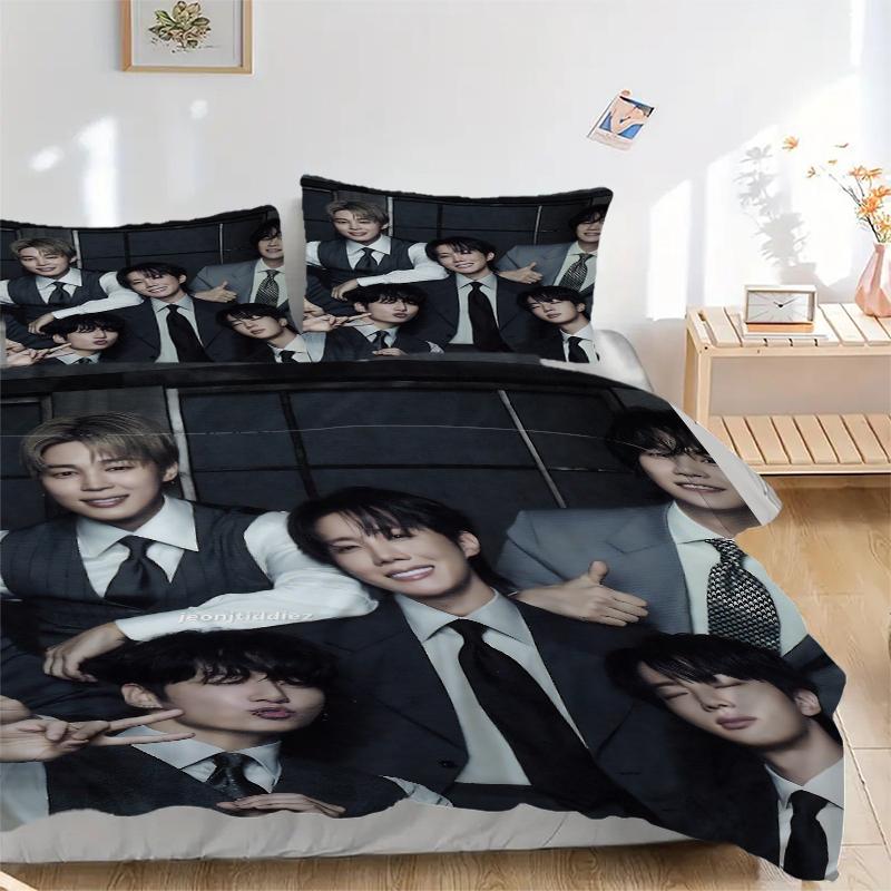3Pcs Boy Band Poses Together Bedding Sets For All Sizes New 3D Printed Bed Cover Comforter Duvet Cover Pillowcase Bedroom Decoration