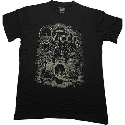 Queen Unisex Adult Ornate Crest Embellished T-Shirt