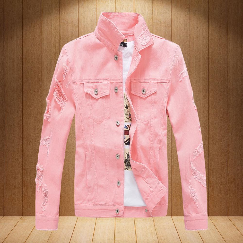 

Korean Style Ripped Denim Jacket: Loose, Long Sleeve Casual Outerwear for Couples L