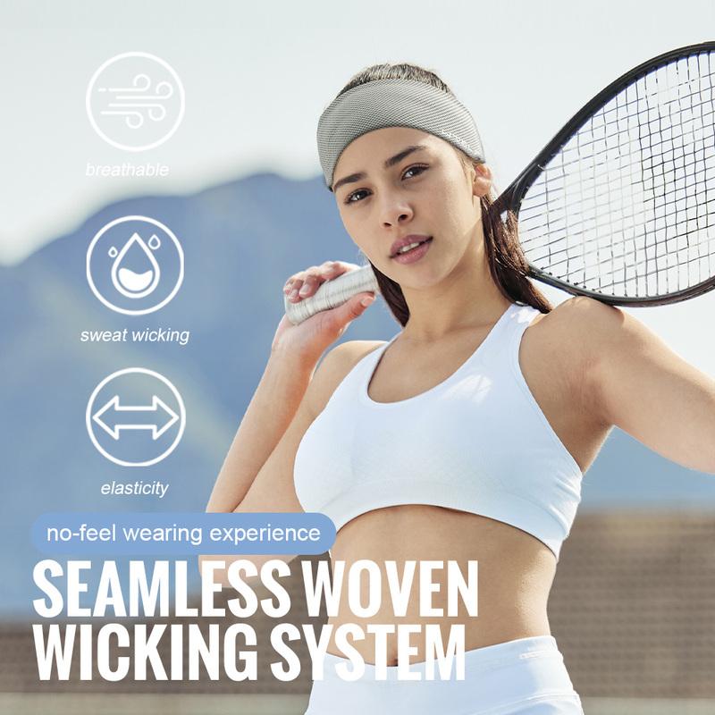Cooling Sports Headband For Running Fitness Tennis Yoga, Polyester Sweat Wicking Hair Band With Mesh Texture And 4 Color Options For Adults