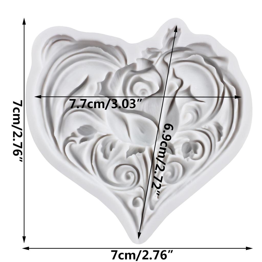 Rose Flower Silicone Mold Flower Fondant Molds Cake Decorating Tools Cupcake Topper Candy Resin Clay Chocolate Gumpaste Mold