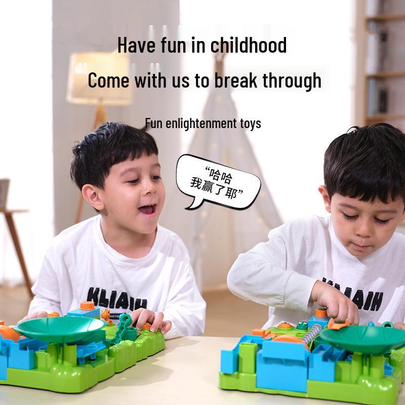 Jungle Dinosaur Adventure Marble Run Table Game for Kids - Ideal Birthday Toy