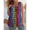 Women's Printed Pleated Tank Top