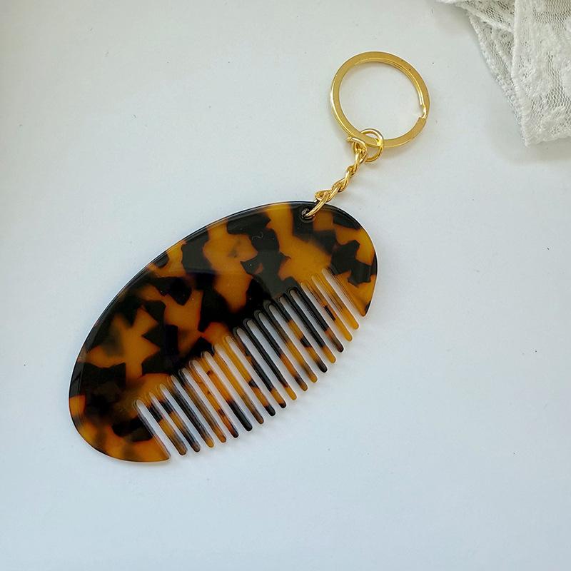 Portable Mini Comb Cute Keychain For Women Backpack Pendant Bag Decor Colorful Key Chains Car Keychains Travel Hair Accessories