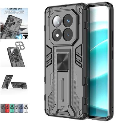 Für Xiaomi Redmi Note 14 Pro Plus 5G Hülle Stoßfestes Panzer-Handyhülle für Redmi Note14 Pro Plus Magnetische Autohalterung Rückseite