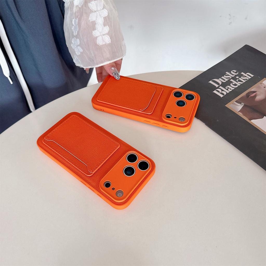 For iPhone 17 Pro Max Case PU Leather TPU Card Holder Phone Cover