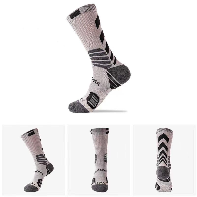 Elite Cross-Border Basketball Socks: Unisex Color Block Long Tube, European and American Style, Professional Sports Training Socks.