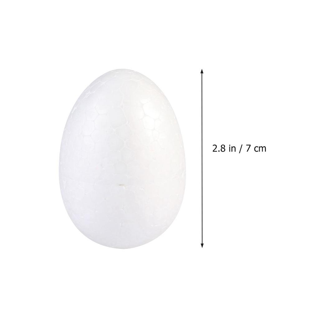 20Pcs DIY Easter Egg Foam Solid White 7Cm Painting Decor for Festival Craft Wedding Halloween Christmas Egg Foam