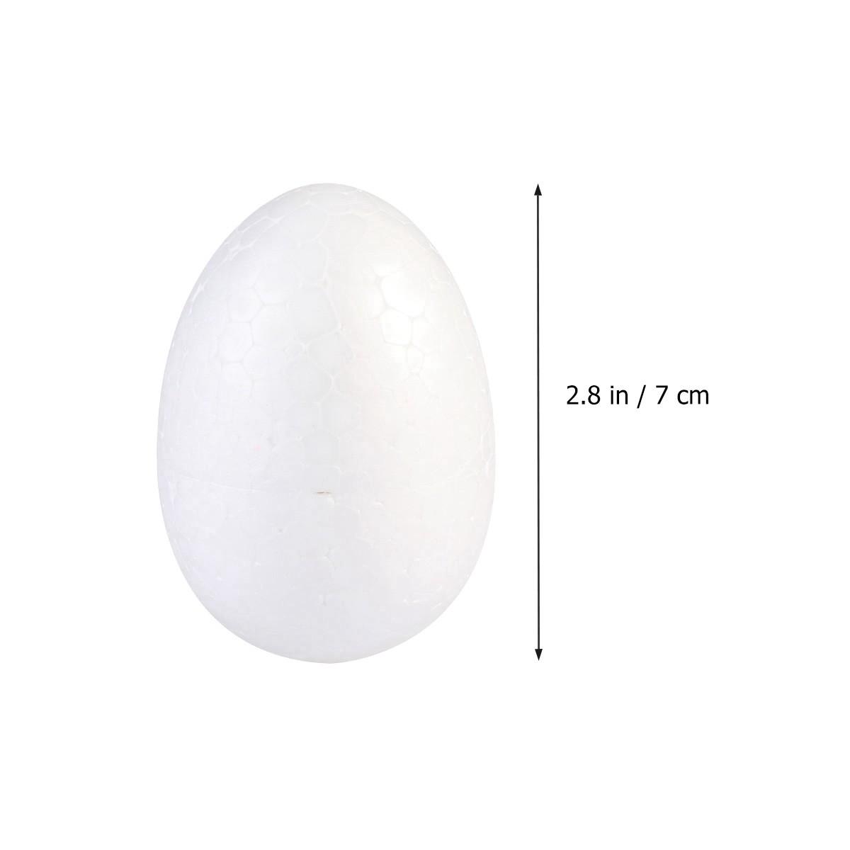 

20Pcs Egg Foam DIY White Solid Easter Eggs 6Cm for Festival Craft Projects Party Decoration Supplies Egg Foam 6X4.3X4.3CM