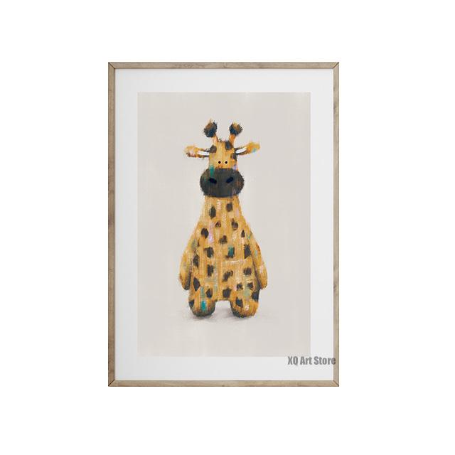 Nursery Print Lion Zebra Giraffe Wall Art Cute Animals Poster Canvas Paintings HD Picture For Kid Baby Room Home Decor Frameless