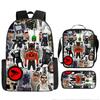 Skibidi Toilet Man Spoof Schoolbag Primary And Secondary School Backpack Satchel Pencil Bag Backpack Three-Piece Set