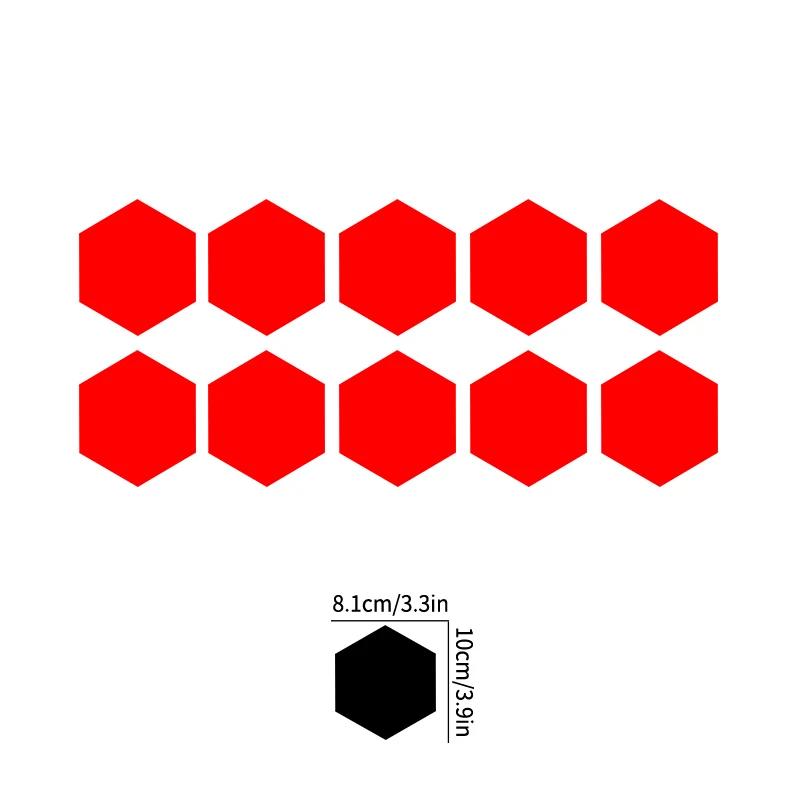 10PCS Hollow/solid Honeycomb Car Stickers DIY Sport Auto Side Door Decoration Vehicle Whole Body Vinyl Decals Open Style Styling