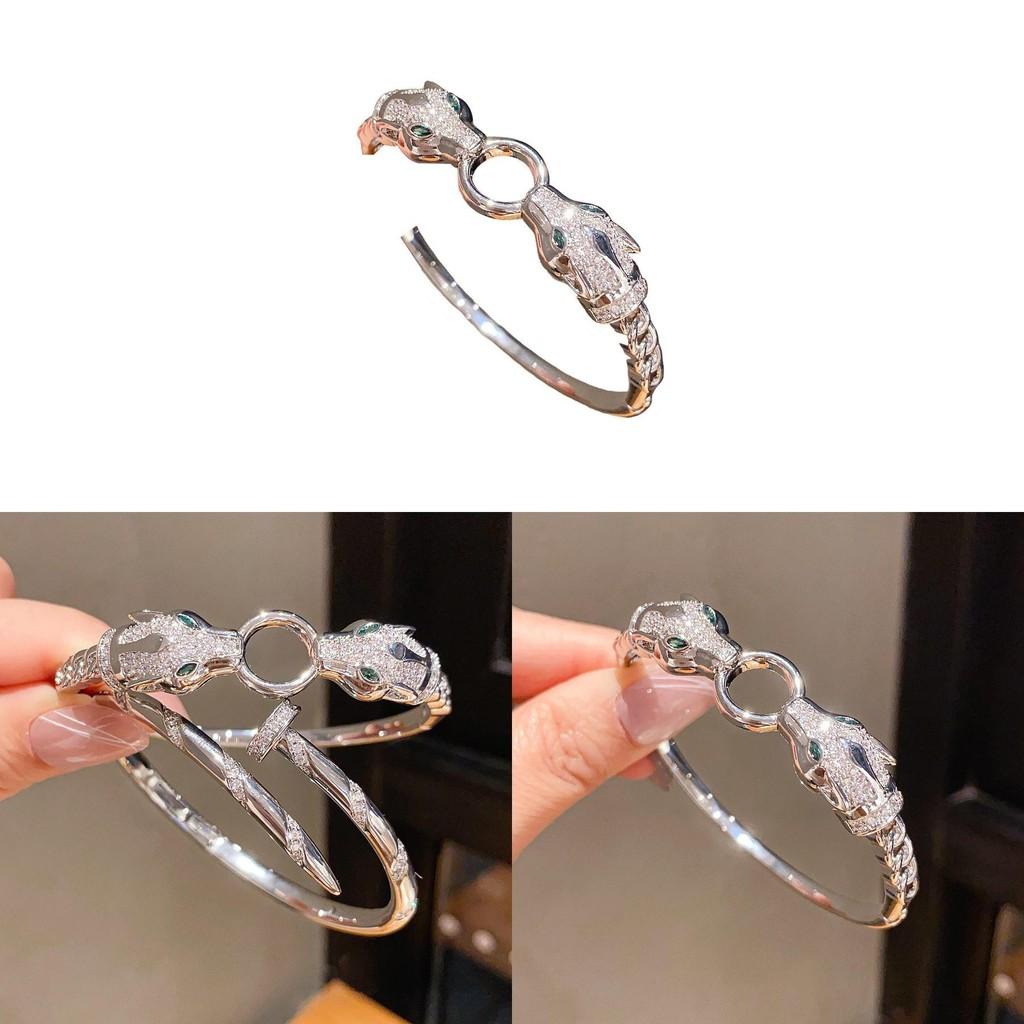 Wolf 18k Gold Plated Zircon Ring Bracelet For Fashion Women