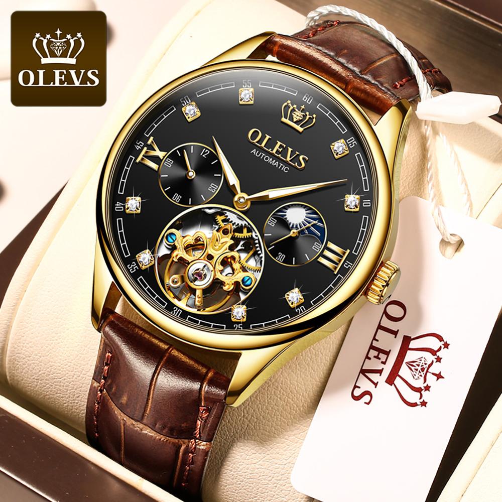 OLEVS Orologio meccanico da uomo Business Orologio meccanico automatico  impermeabile acquista in modo economico — spedizione gratuita, recensioni  reali con foto — Joom