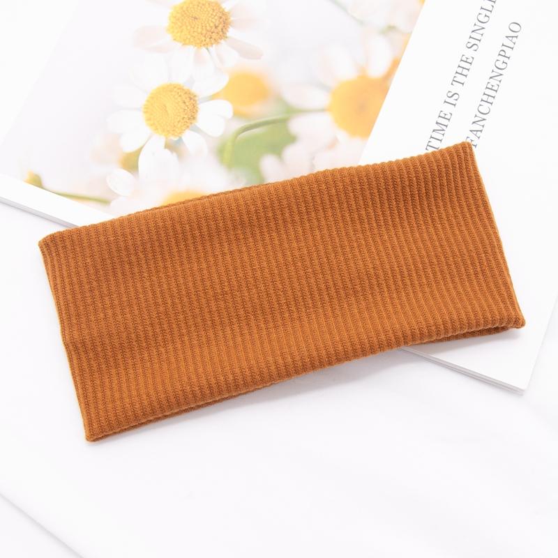 Women Solid Color Yoga Knitted Headband Cotton Wide Turban Twisted Knotted Headwrap Fashion Girls Hairband Hair Accessories