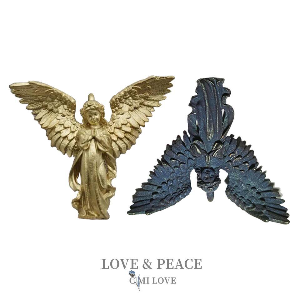 Gold/schwarz Vintage Goldn Engel Halskette für Frau ästhetischen Charme Encanto Anhänger paar männliche Schmuck Valentinstag Geschenk