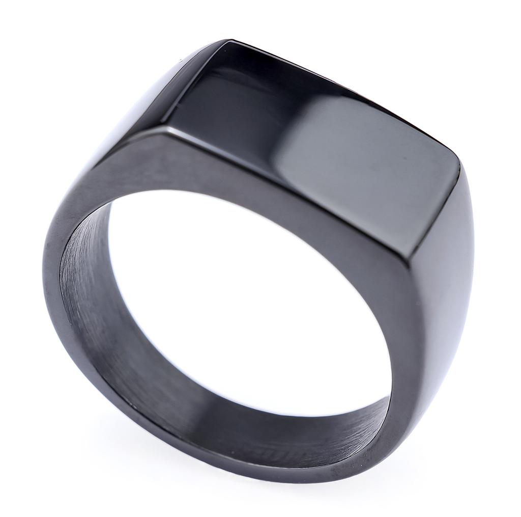 Minimalist Fashion Rectangular Mirror Stainless Steel Ring Small Batch Smooth Design Trendy Accessory