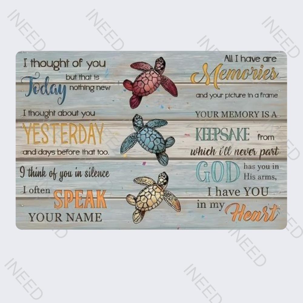 INEED Прибрежный декор Мудрость морской черепахи Жестяная табличка Пляжное настенное искусство для дома Бара Кухни Ванной комнаты Забавный винтажный металлический плакат 20x30cm（7.8x11.8inch）