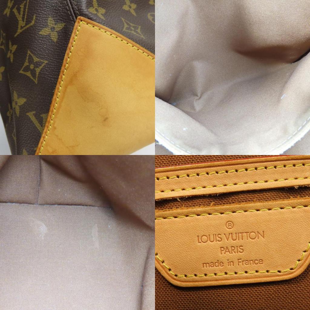 Used LOUIS VUITTON Tote Bag Cavamezo M51151 Monogram/Nume leather Brown Everyday use