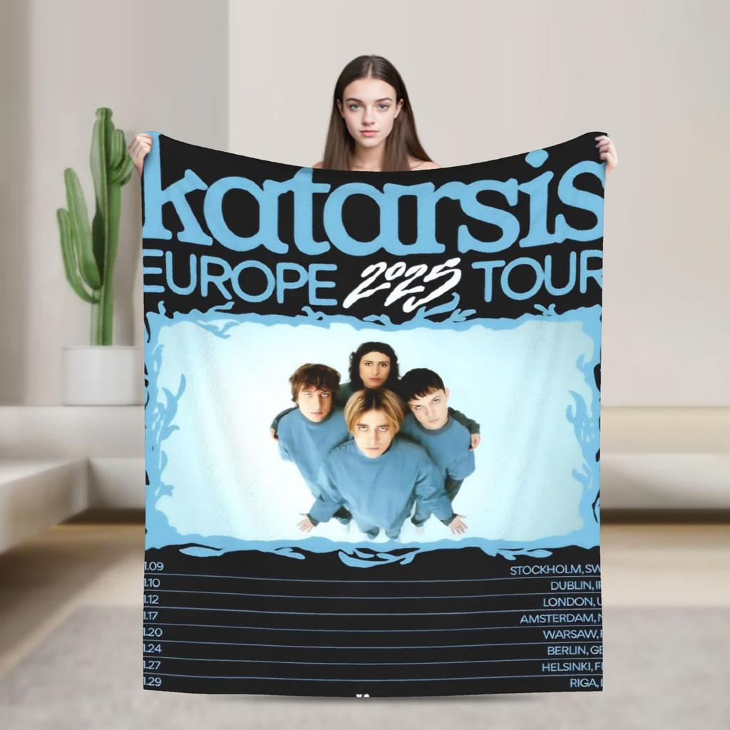Katarsis Tavo Akys Eurovisions 2025 Blanket Quality Soft  Throw Blanket Winter Decorative Outdoor Print Bedspread