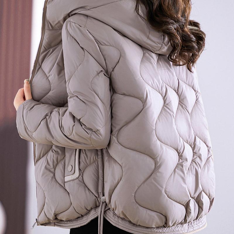 Winterjacke Damen Oberbekleidung Koreanischer Mantel Kapuzenparkas Damen Streetwear
