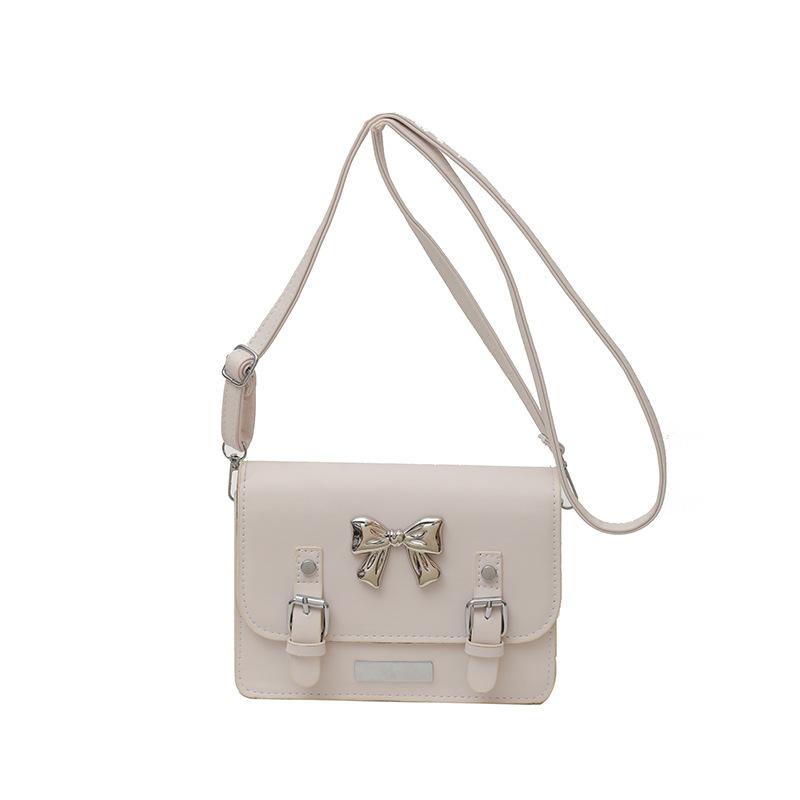 

Корейська версія модної жіночої сумки контрастного кольору 2024 новий лук маленька квадратна сумка модна сумка через плече білий