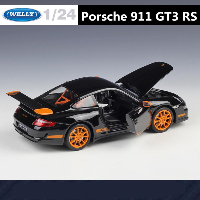 Welly 1/24 Porsche 911 GT3 RS Alloy Racing Car Model Diecast Metal Track Sports Car Vehicles Model High Simulation Kids Toy Gift