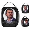 Charlie Kirk Lunch Bag For Men Print Lunch Box Casual Travel Cooler Bag Portable Oxford Thermal Tote Handbags