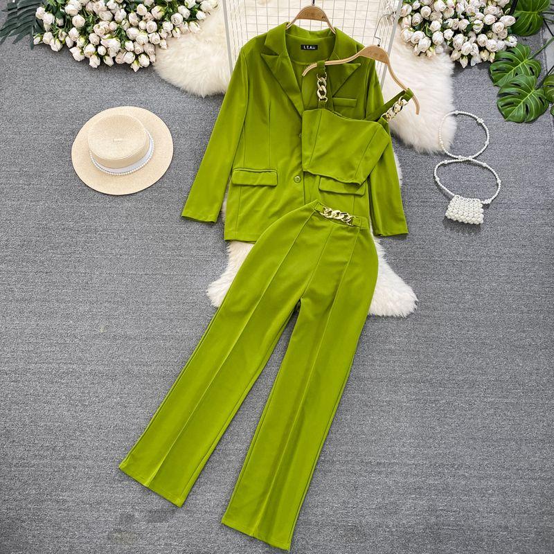 Skinny Pants Professional Cropped Camisole Fashion Suit