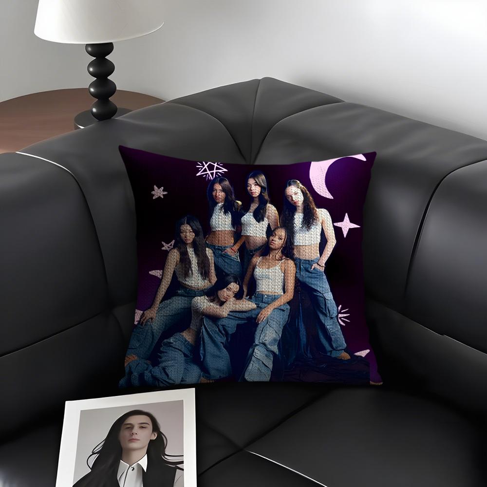 KKatseye Star Cushion Cover Natural Linen Organic Fabric DoubleSided Printing Sofa Home Decor Gift Pillow Case