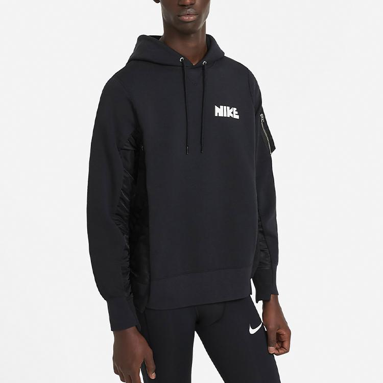 Nike x Sacai Hoodie Black Unisex Tops CW2419-010