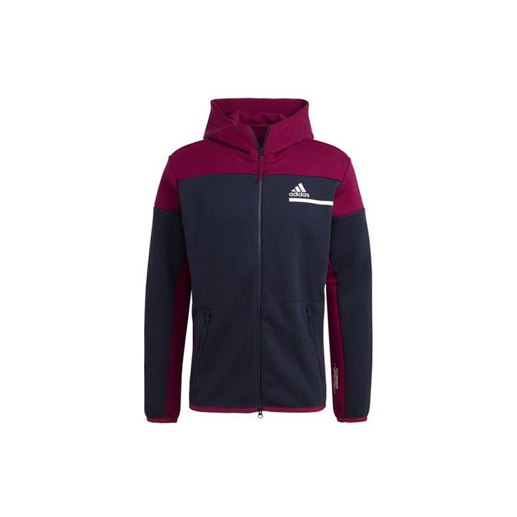 adidas Zne Fz Colorblock Sports Loose Hooded Jacket Blue Men s GM6535 M