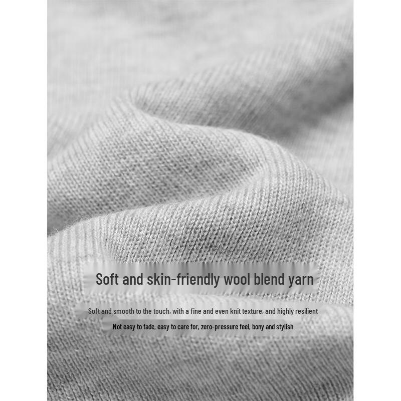 INMAN Women's Semi-High Collar Lamb Wool Blend Knit Sweater