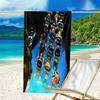 proof beach towel with a Astro Bot4 pattern - soft,absorbent,quick-drying,machine washable - perfect for swimming,camping,bathing