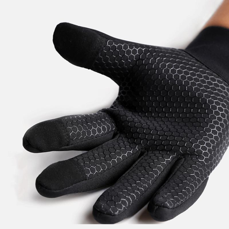 Men Women Winter Warm Riding  Gloves Fleece Lined Zipper Waterproof Windproof Touchscreen Full