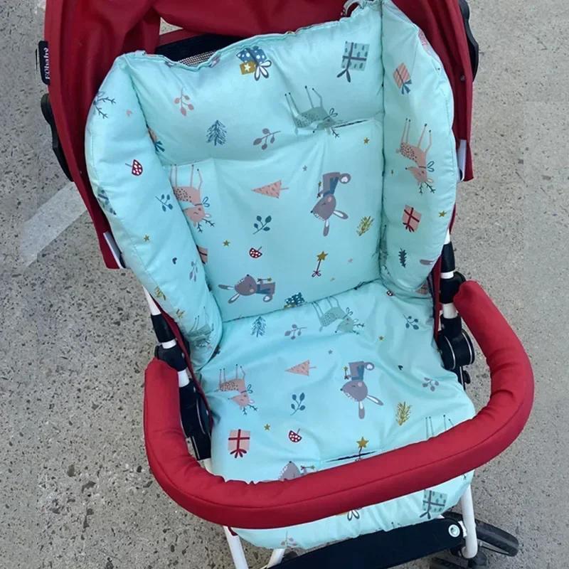 Baby Cushion for High Chair Stroller Seat Cushion Cute Soft Double-Sided Thick Cushion Breathable Stroller Accessories