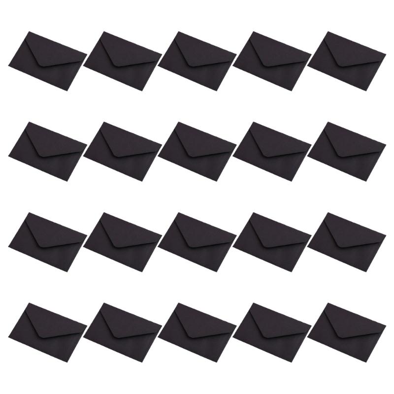 20Pcs Vintage Envelopes 4x2.76Inch Small Folding Envelopes Invitation Envelope For Wedding Valentines Card And Mailing
