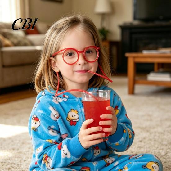 Drinking Straw for Glasses Funny Straw, Creative Eyewear Tube Parties, Bendable Flexible Odor-free Plastic Juice Soda Milk Tea, Novelty Gag Gift Kids