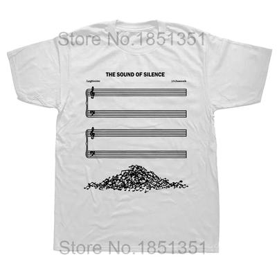 Lustig Der Klang der Stille Musikliebhaber T-Shirts Grafik Streetwear Kurzarm Geburtstagsgeschenke Sommerstil T-Shirt Männer#Farbe(1)