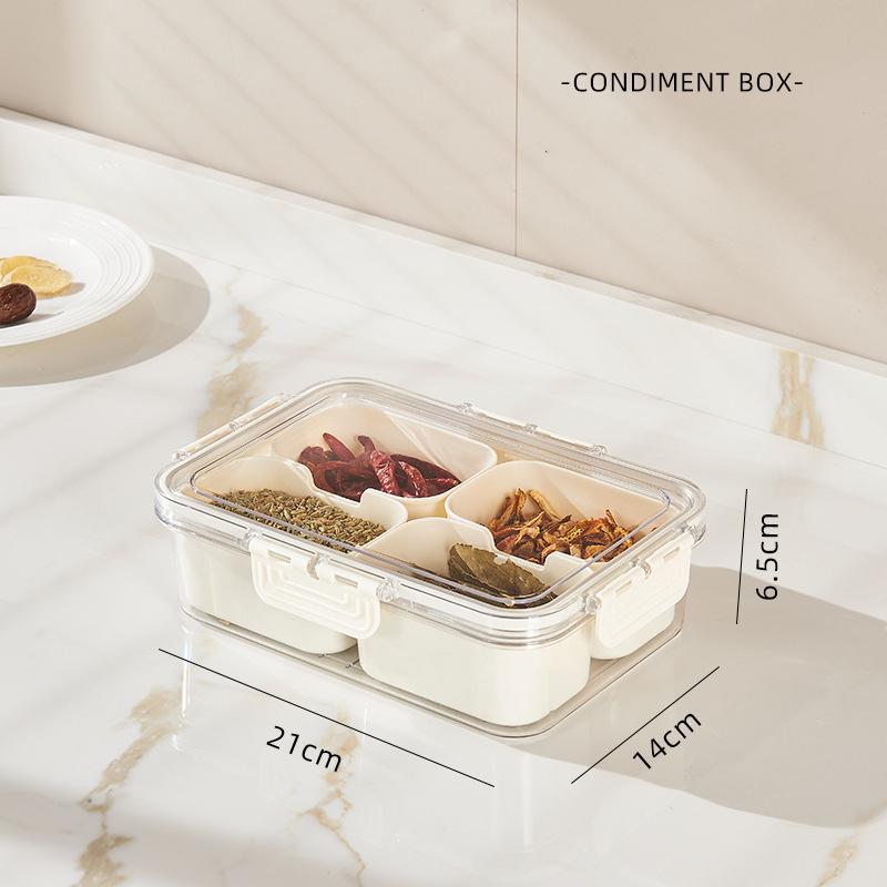 Portable Snackle Box Container Divided Serving Tray with Lid and Handle Clear Snack Box Organizer for Fruits Snacks for Party