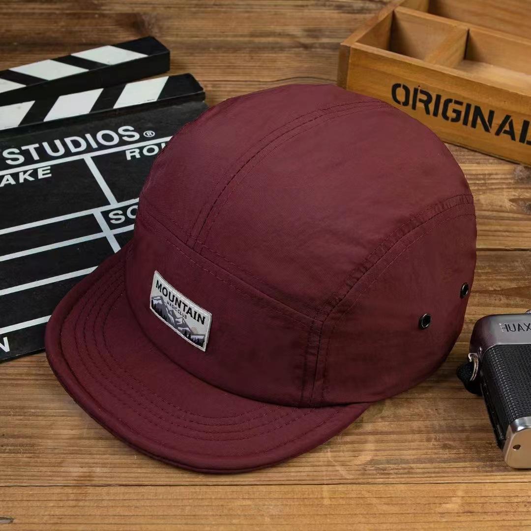 

Чоловіча коротка козирка швидковисихаюча бейсболка жіноча літня універсальна Tide Street хіп-хоп патч кепка M（56-58cm） бордовий