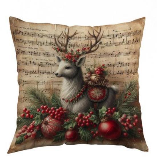 European Christmas Pillow Cushion Creative Home Linen Plush Bedside Sofa Pillow Case