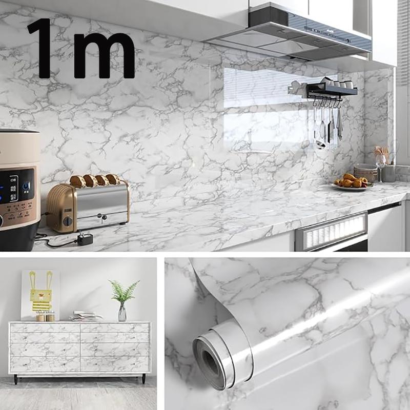 Marble 0.55m PVC self-adhesive waterproof and stain resistant wallpaper living room and kitchen stickers