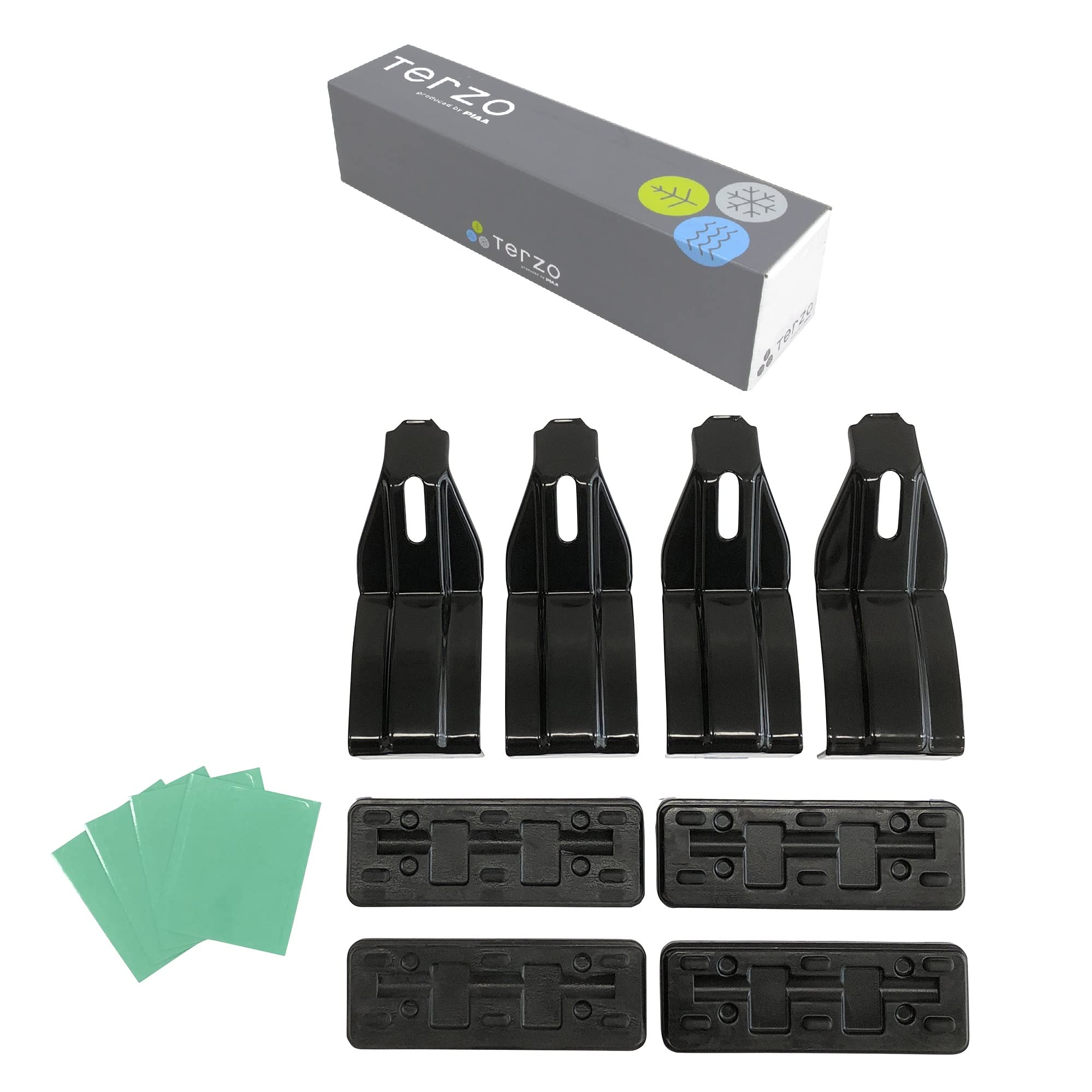 

Багажник на крышу Terzo Базовый багажник Монтажный кронштейн Комплект из 4 штук Черный Corolla EH447 (от ПИАА) Специфичный для автомобиля [Седан/Спорткар Toyota и т.д.] чёрный