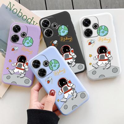 Astronaut Soft Silicone Case For Xiaomi Redmi Note 13 Pro 13C 14T Poco C65 Samsung A55 A34 M35 S24 Huawei Honor 200 iPhone 15 Realme Shockproof Cover