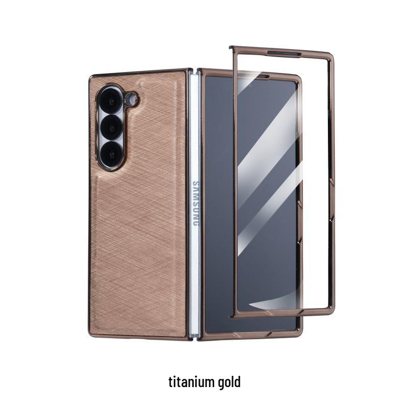 Luxurious Bamboo Silk Protective Case for Samsung Z-Fold 7 - Integrated Shell & Screen Film
