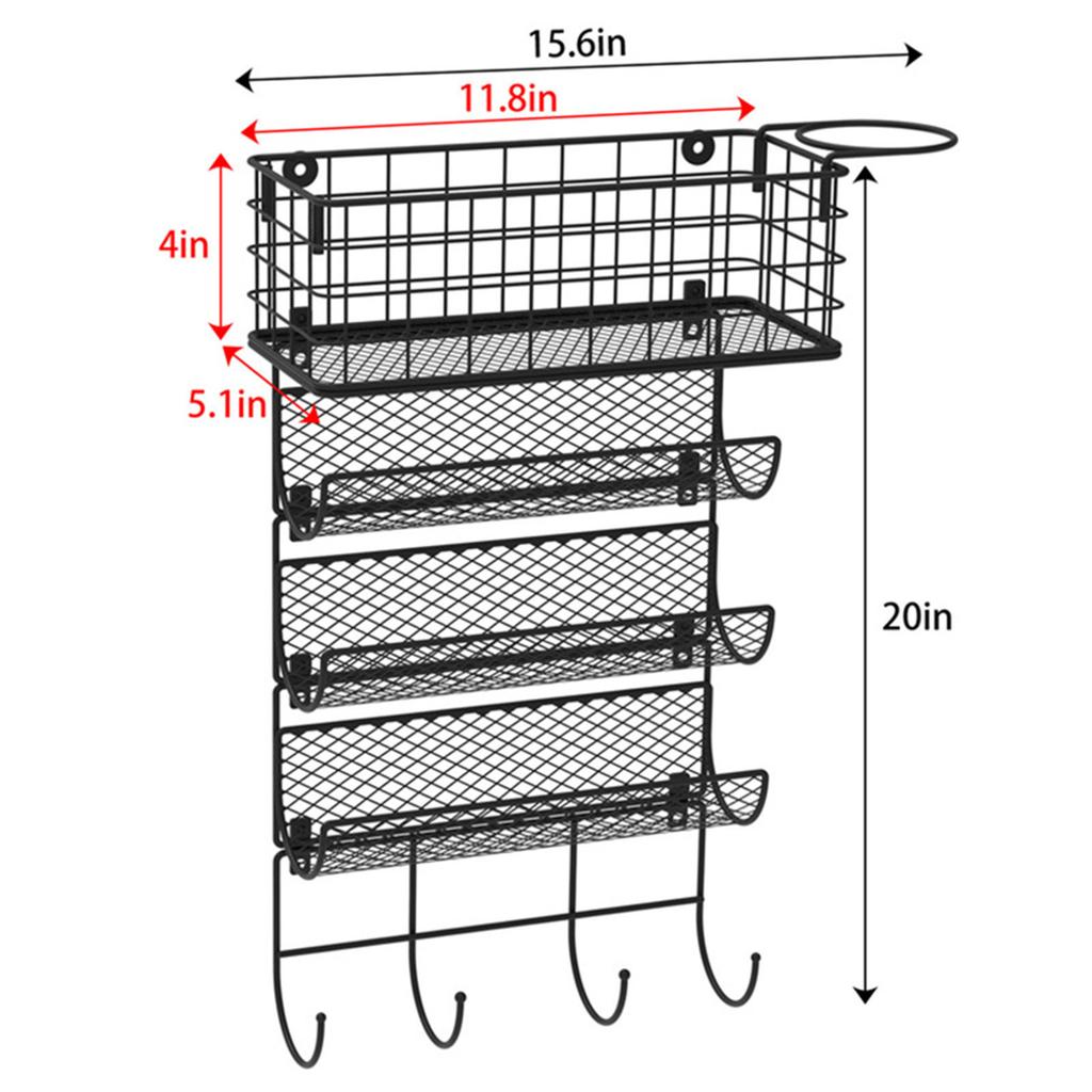 Multi-layer hair dryer rack wall-mounted punch-free hair dryer rack bathroom multi-function hair dryer rack