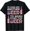 Lustiges Bier trinkendes USA-Flagge 4. Juli T-Shirt Unisex T-Shirt