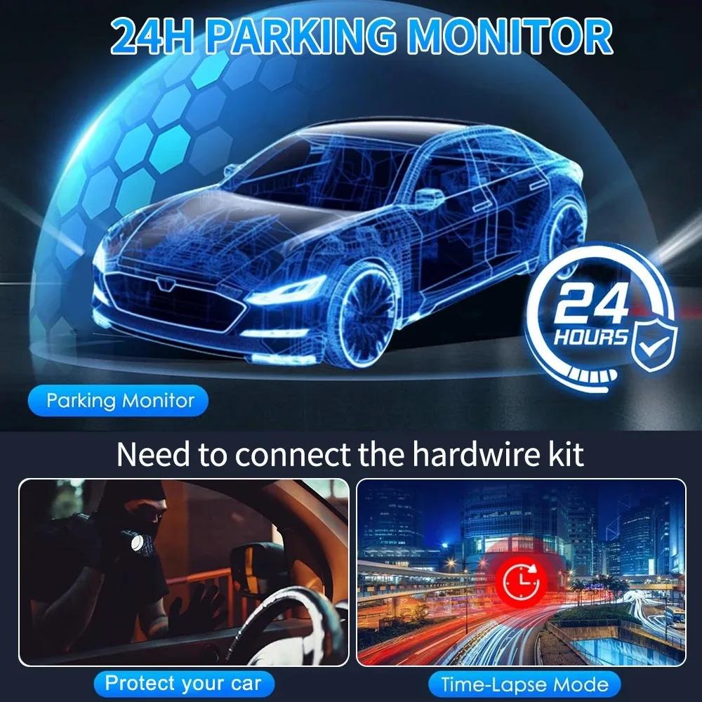 3 Channel WIFI Control Car Dvr 1080P Dash Cam for Cars Dual-Len Front and Rear View Recorder Video Car Camera for Car Assecories