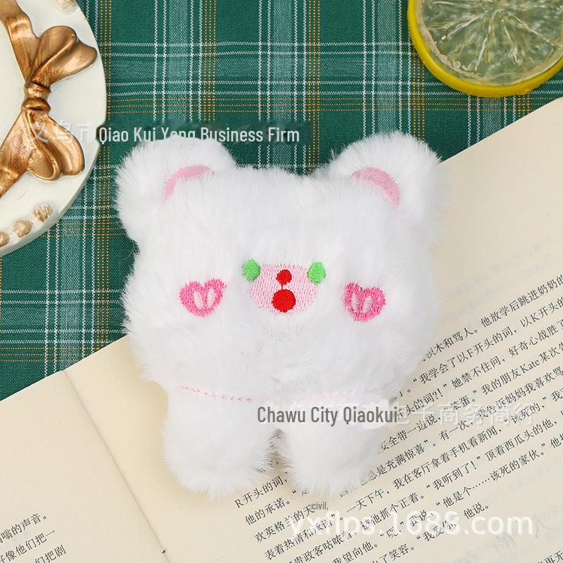 

Милая брошь в виде мультяшного медведя: Кукла, подвеска на сумку, головной убор, наушники, аксессуар для обуви long-haired bear белый